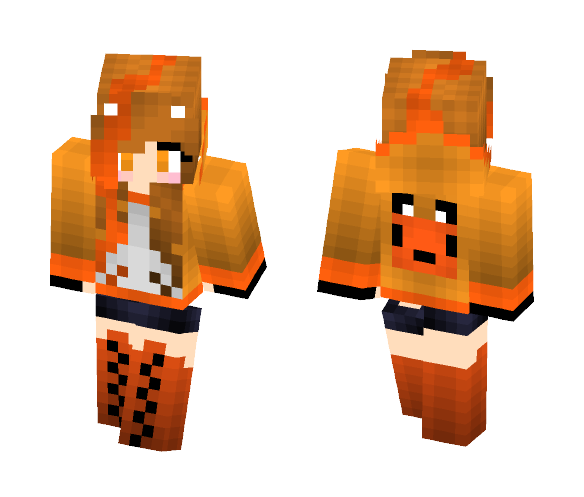 Fox Girl (Aypifox of Brokenlens) - Girl Minecraft Skins - image 1