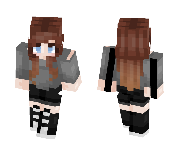 Ombre Hair Girl - Color Haired Girls Minecraft Skins - image 1