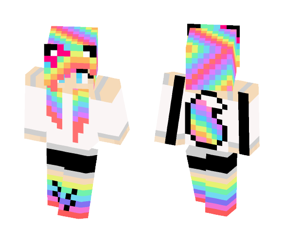 Rainbow Fox/Wolf - Female Minecraft Skins - image 1