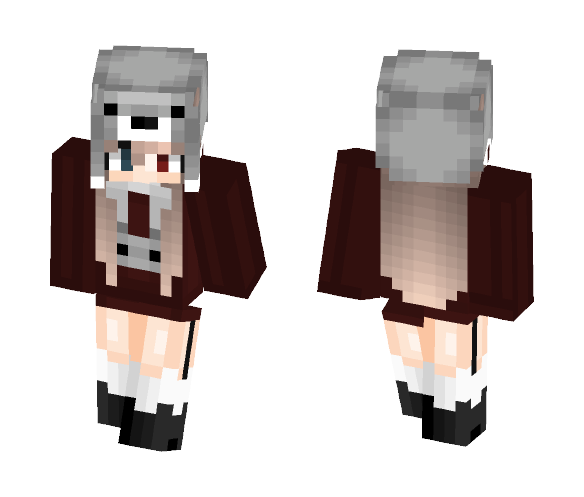Wolf Hat girl (edit) - Girl Minecraft Skins - image 1