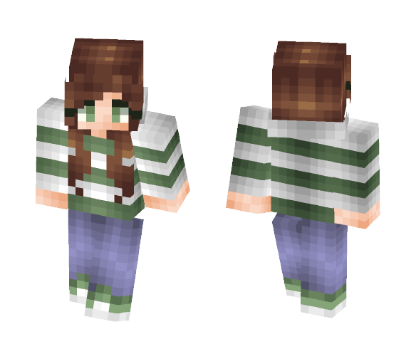 Green Hoodie - Female Minecraft Skins - image 1