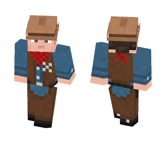 Cowboy (Looks better in 3D) - Male Minecraft Skins - image 1