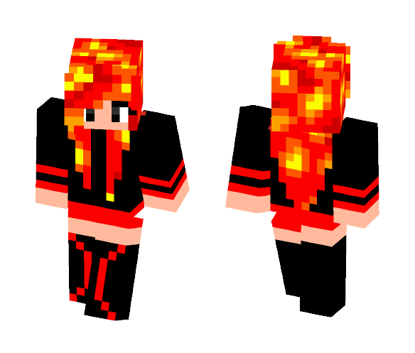 Lava Girl - Girl Minecraft Skins - image 1