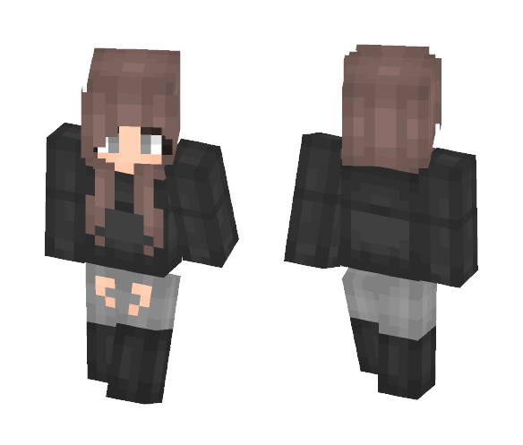 In A Gray Mood - Female Minecraft Skins - image 1