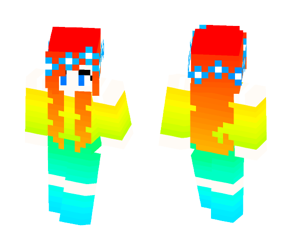 rainbow girl - Girl Minecraft Skins - image 1