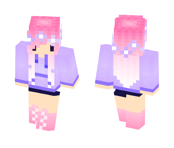 Pink Chibi Girl - Girl Minecraft Skins - image 1