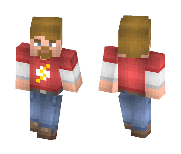 Guy in a Flash Shirt - Male Minecraft Skins - image 1