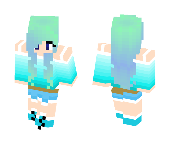 Light Blue Girl - Girl Minecraft Skins - image 1