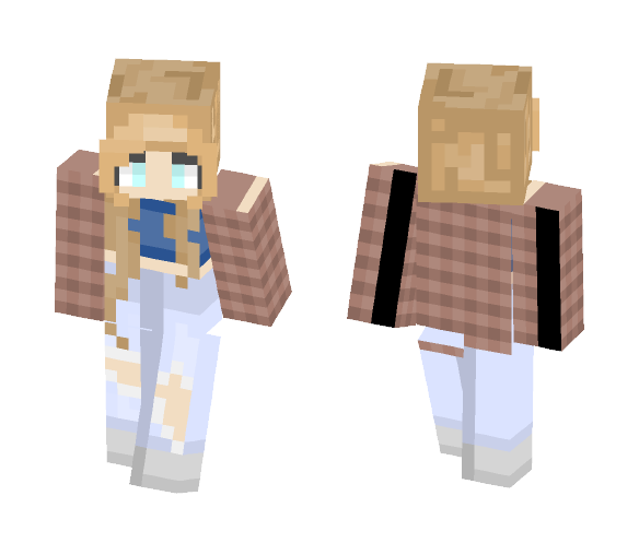 Fairly Foxez ~ Jean Plaid - Female Minecraft Skins - image 1
