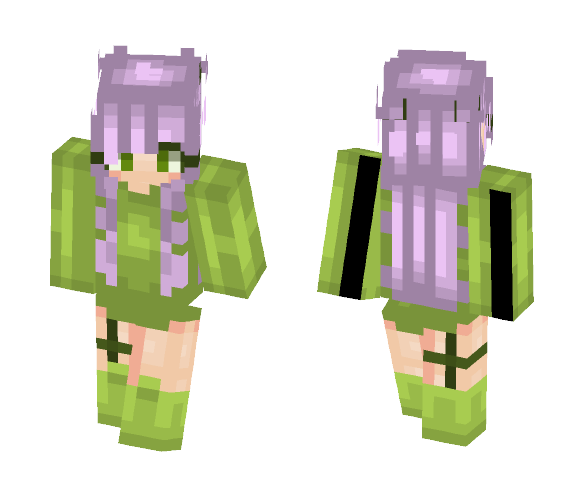 Green Elf Girl - Girl Minecraft Skins - image 1