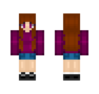 Maroon Girl - Girl Minecraft Skins - image 2