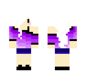 Chibi Girl skin (white hair) - Color Haired Girls Minecraft Skins - image 2