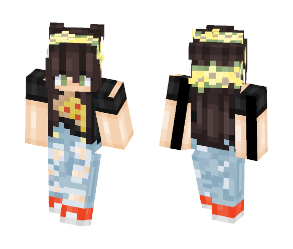 8. Pizza is life - Female Minecraft Skins - image 1