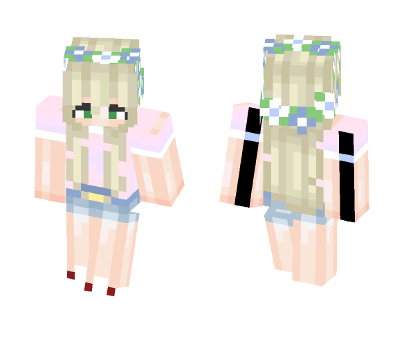 Pastel shirt with vans shoes - Female Minecraft Skins - image 1