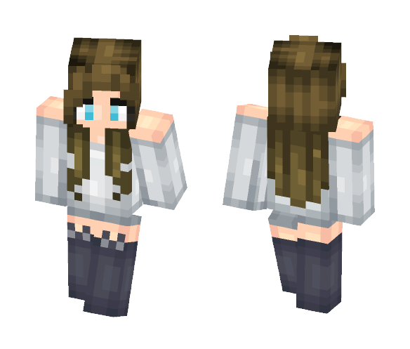 Cute Girl with Kitty Socks! - Cute Girls Minecraft Skins - image 1