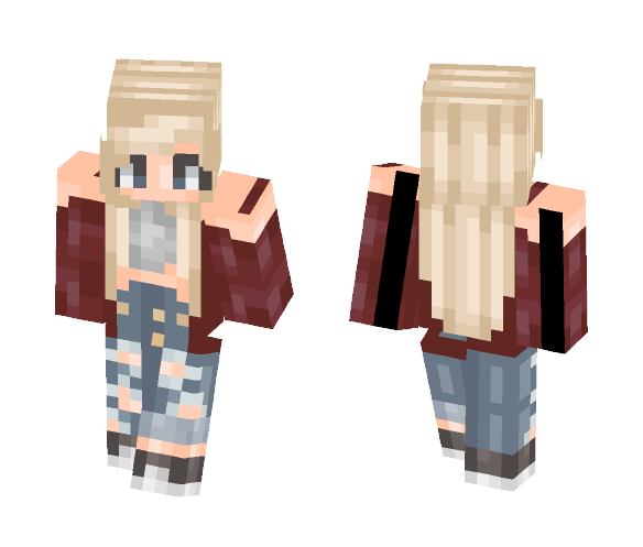 Ripped jeans // 100 subs?? - Female Minecraft Skins - image 1
