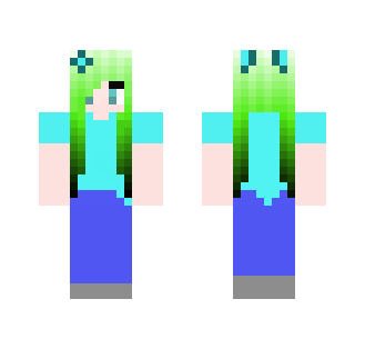 Green hair miku hatsune - Male Minecraft Skins - image 2