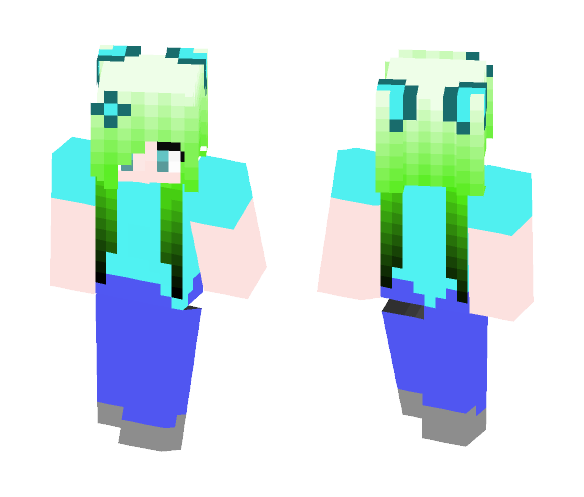 Green hair miku hatsune - Male Minecraft Skins - image 1
