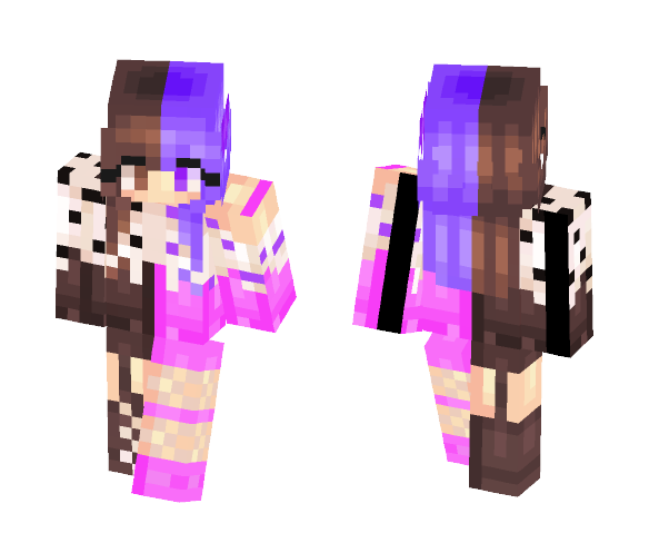 муѕтιςαℓ - Half and Half - Female Minecraft Skins - image 1