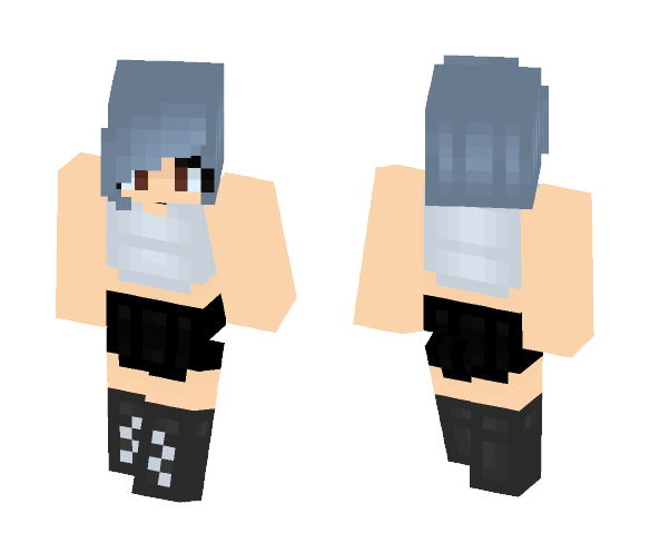Short Haired Emo Girl..? - Color Haired Girls Minecraft Skins - image 1