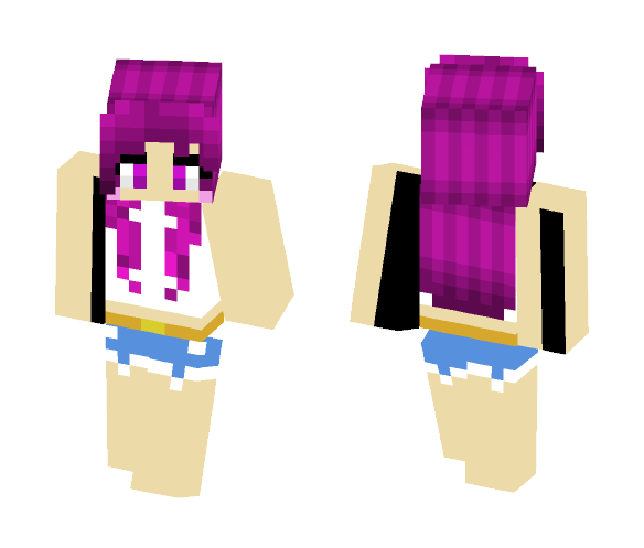 Casual Purple girl - Girl Minecraft Skins - image 1