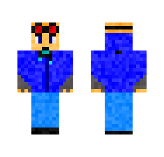Blue hoodie with Goggles - Male Minecraft Skins - image 2