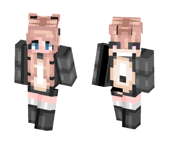 Panda hoodies and Space Buns - Female Minecraft Skins - image 1