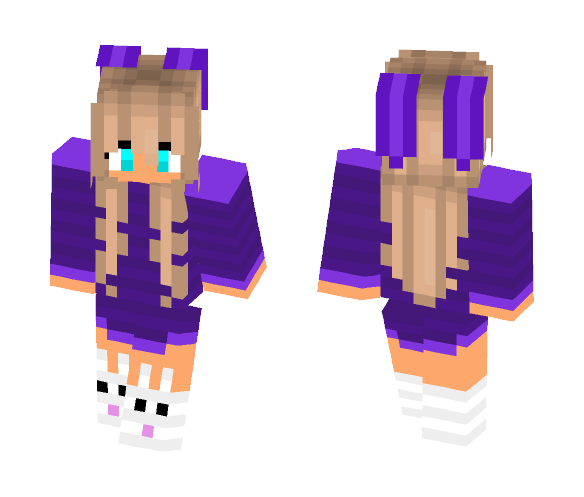 Purple Bunny Girl - Girl Minecraft Skins - image 1