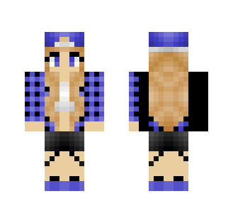 Checkered Shirt Girl - Girl Minecraft Skins - image 2