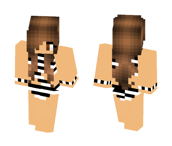 Pool Party Striped! - Female Minecraft Skins - image 1