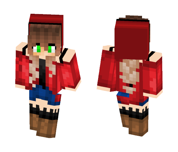 Cute girl with hat - Cute Girls Minecraft Skins - image 1