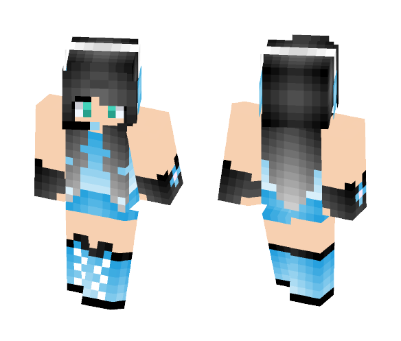 Blue gamer girl - Girl Minecraft Skins - image 1