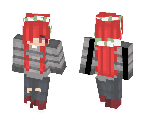 Red Stripes - Female Minecraft Skins - image 1