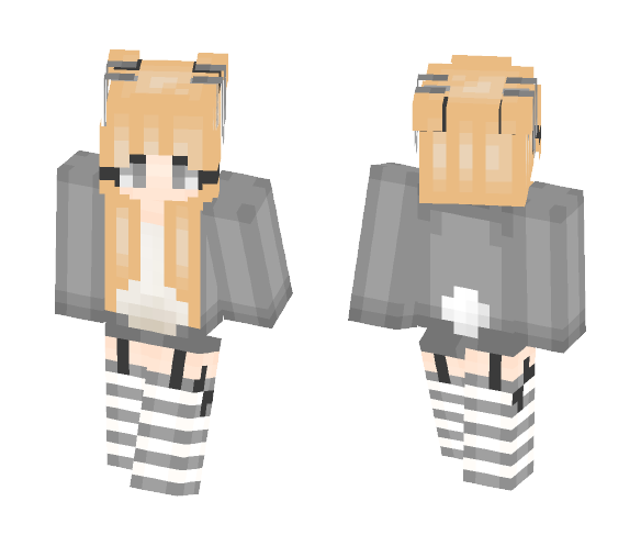 Gray Bunny Girl :3 - Girl Minecraft Skins - image 1
