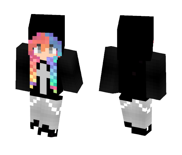 Rainbow hair - Female Minecraft Skins - image 1