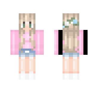 Pink Pullover Girl ; @Matiida_a - Girl Minecraft Skins - image 2