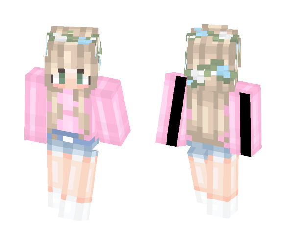 Pink Pullover Girl ; @Matiida_a - Girl Minecraft Skins - image 1