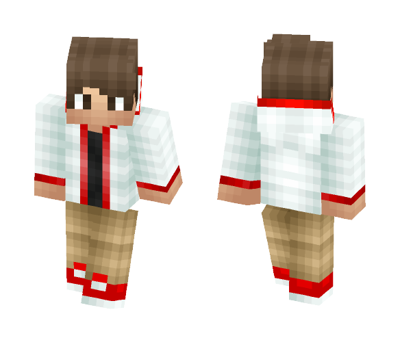 White jacket boy - Boy Minecraft Skins - image 1