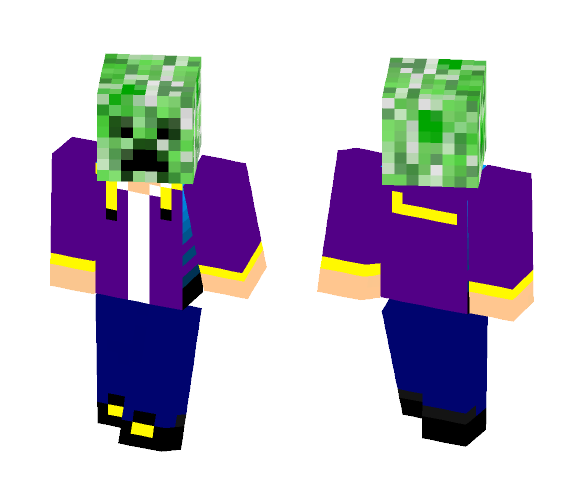 Los Angeles Lakers Creeper Fan - Male Minecraft Skins - image 1