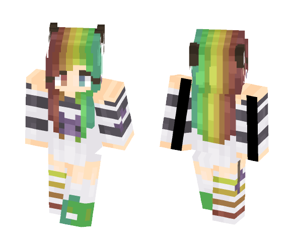 Rainbow •ω• - Μαcαrοη_ - Female Minecraft Skins - image 1