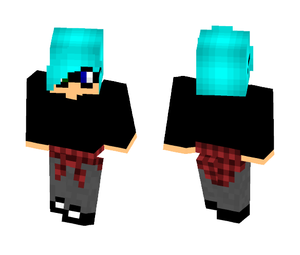 Blue haired cool boy - Boy Minecraft Skins - image 1