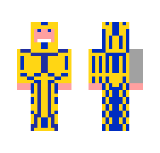 Yellow and Blue Warrior - Male Minecraft Skins - image 2