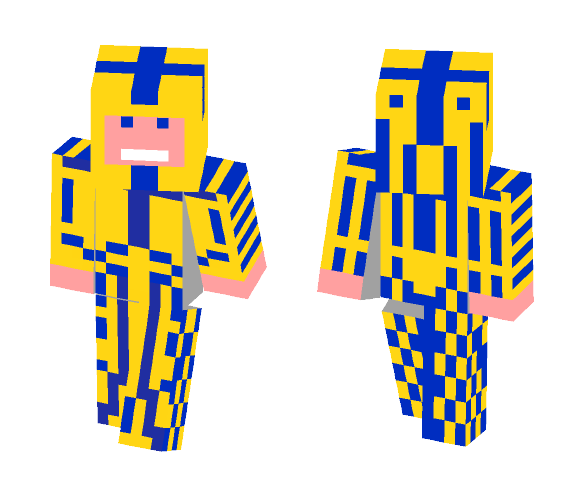 Yellow and Blue Warrior - Male Minecraft Skins - image 1