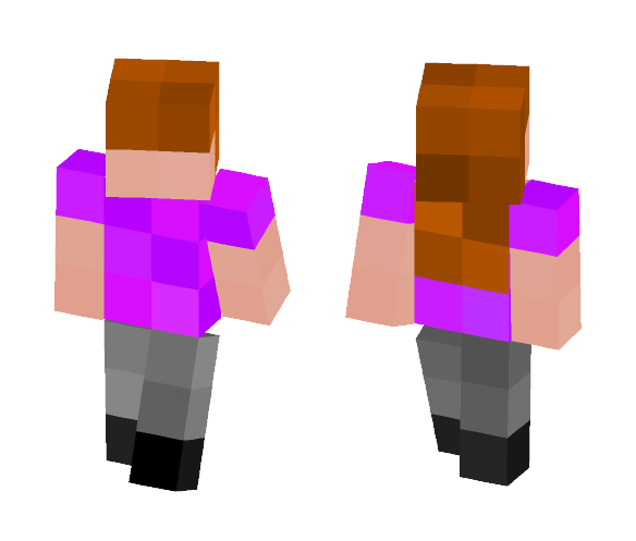 2 Pixel Wide Skin (Girl) - Female Minecraft Skins - image 1