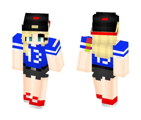 NY Giants Girl - Girl Minecraft Skins - image 1
