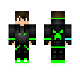 Green And Black Creeper - Male Minecraft Skins - image 2