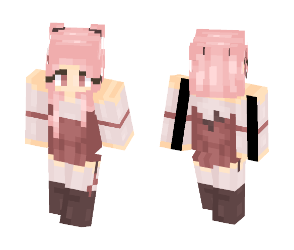 Girl with Pink Hair - Μαcαrοη_ - Color Haired Girls Minecraft Skins - image 1