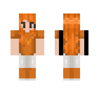 Orange Casual Clothes - Female Minecraft Skins - image 2
