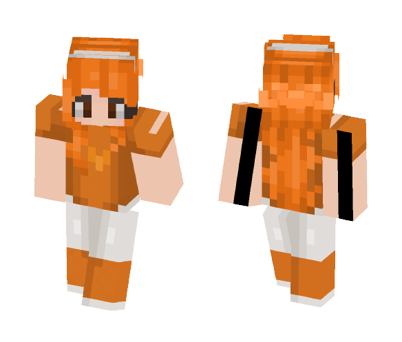 Orange Casual Clothes - Female Minecraft Skins - image 1