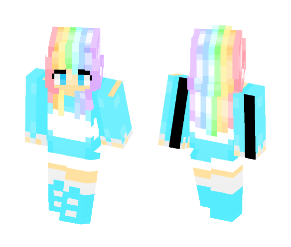 Rainbow Pastel Thingy - Female Minecraft Skins - image 1